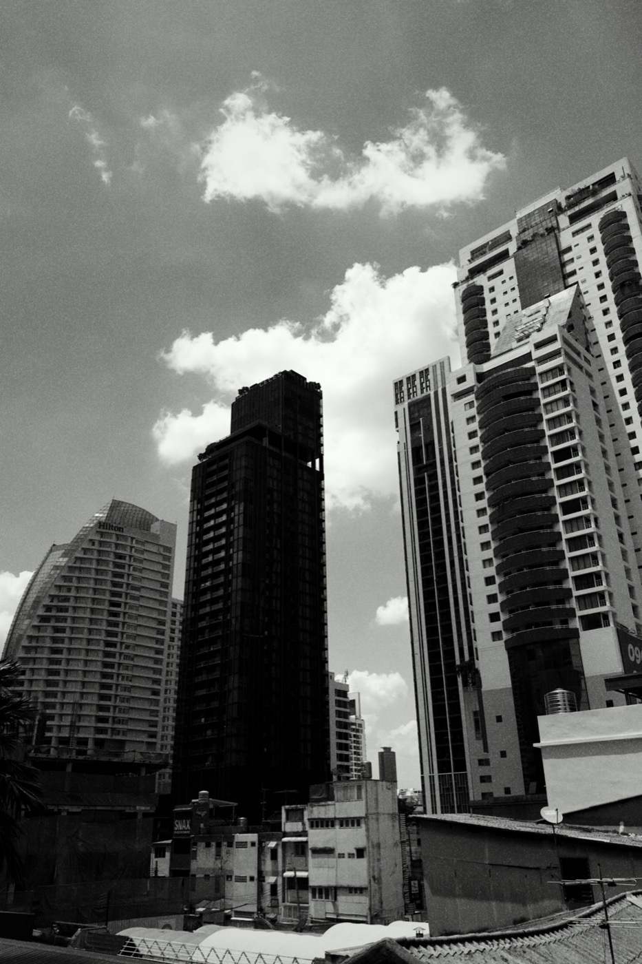 Bangkok towers — Hi-Contrast B&W recipe